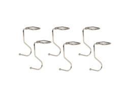 Ganchos para Meias de Natal, Zinc, 10kg, Forma S, Níquel, 9x5cm LAXISCREED