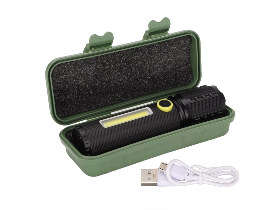 Mini Lanterna com Luz Forte, 3 Modos de Iluminação, Zoom Telescópico CHABERLU