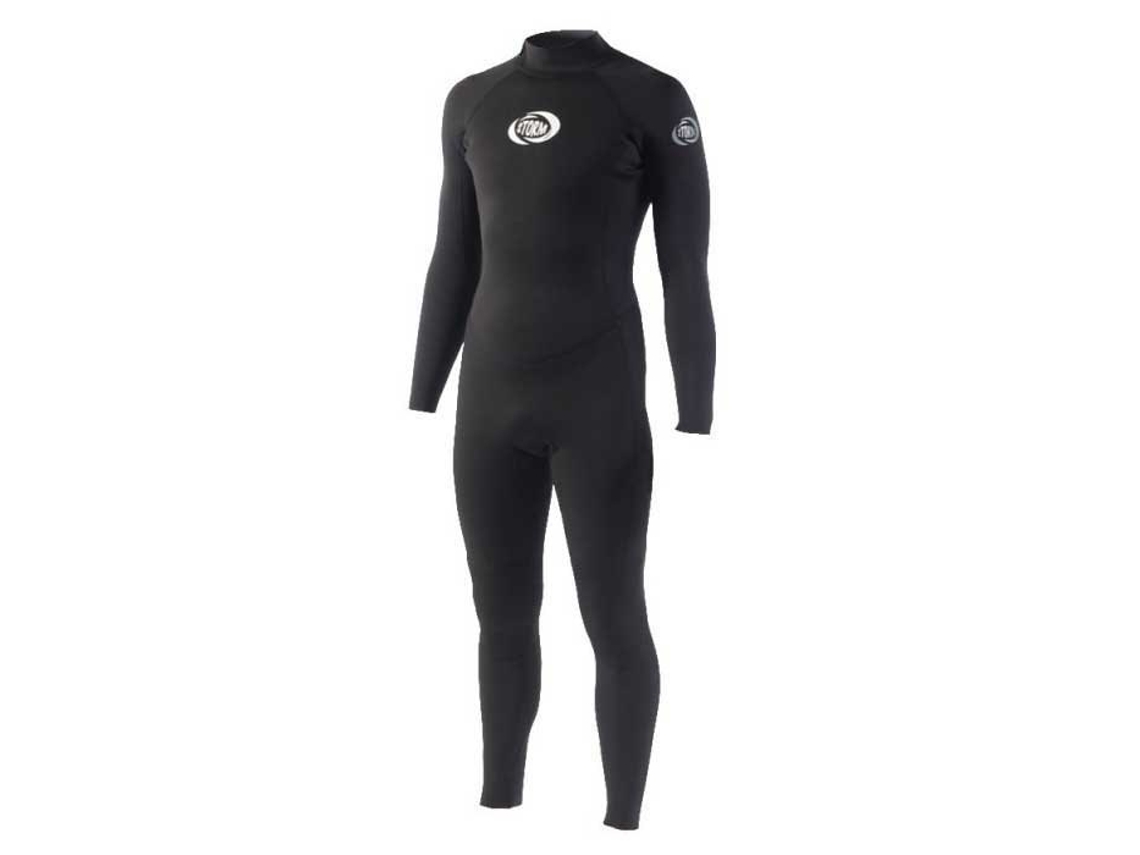 Terno de Neoprene Manga Longa com Zíper Nas Costas Flatlock Full Preto Msstorm Blade
