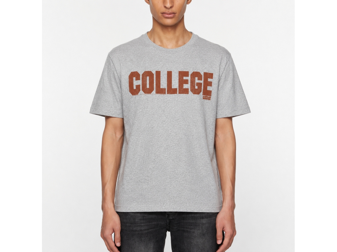 Rockinstone Animal House Movie Clg Orange Heather Gray Adult T-shirt Size:s