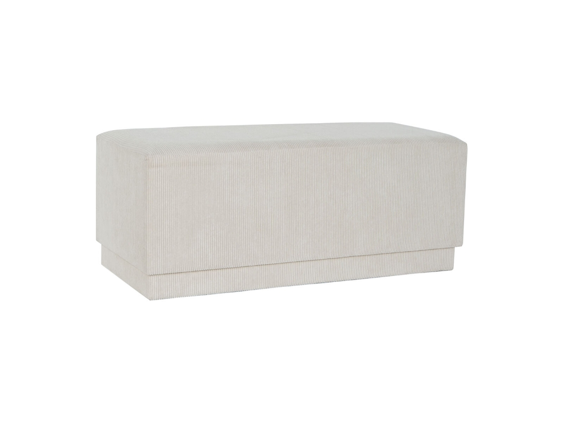 Banqueta DKD HOME DECOR Bege Madeira Mdf 100x40x40 cm