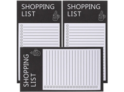 Bloc-notes Magnétique Noir En Papier, 3 Cadernos Para Listas De Cursos E Planejamento, Portátil E Compatível