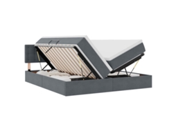 SYFAX™ Cama com Armazenamento com Colchão Cinza Escuro 90 X 200 Cm