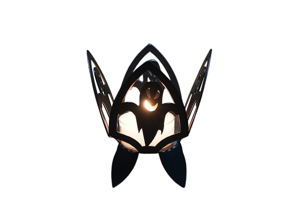 Suporte De Velinhas Halloween Metal Abóbora Retro