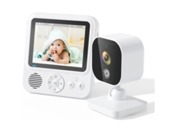 Monitor De Vídeo Sem Fio Para Bebês Pimpimsky, Tela Vigilância Doméstica Com Câmera Bebê 2,4 Ghz. Aquaforge