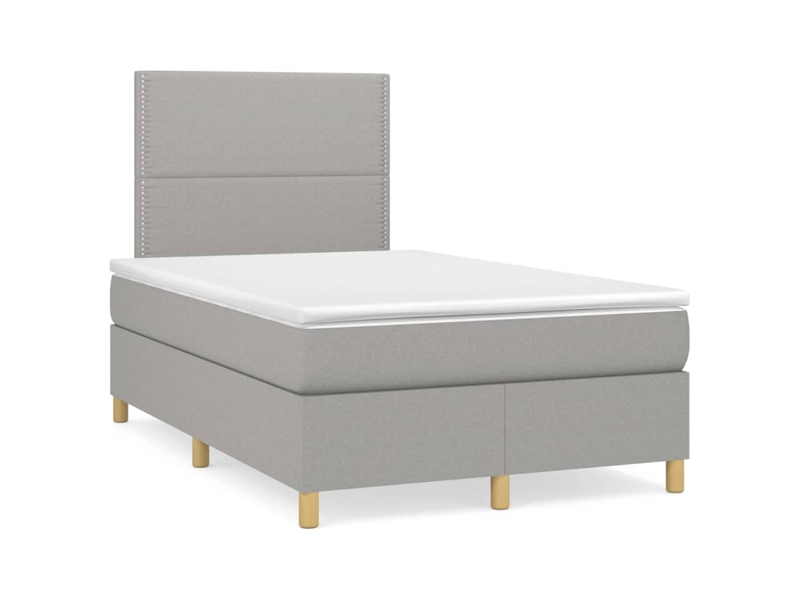 Box Spring Bed, Box Spring Beds Vidaxl Cinzeto Tecido (120 X 200 Cm)