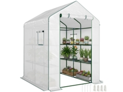 Estufa Grande ZACHARY de Jardim 140x143x190 cm com cobertura em Pe e estrutura em Aço