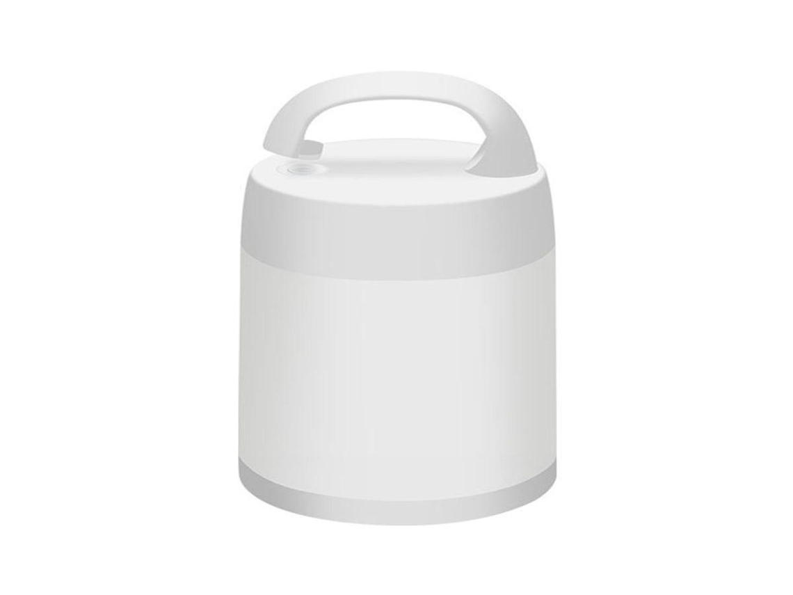 Luminária noturna LED Lurelia ajustável em ABS com luz quente e carregamento USB.