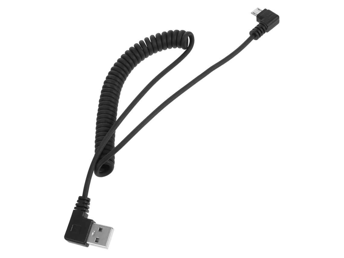 Cabo Micro Usb Espiral Retrátil Para Carregamento Rápido Com