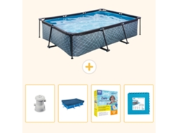 Exit-toys Piscina Exit Retangular - Efeito Pedra - 300x200x65 Cm - 5-peças S218