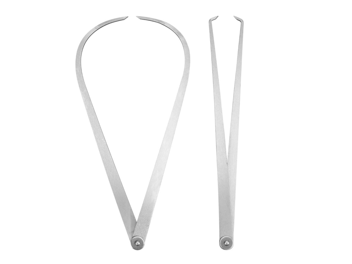 Conjunto de 2 Paquímetros de Aço Inoxidável 350 Mm