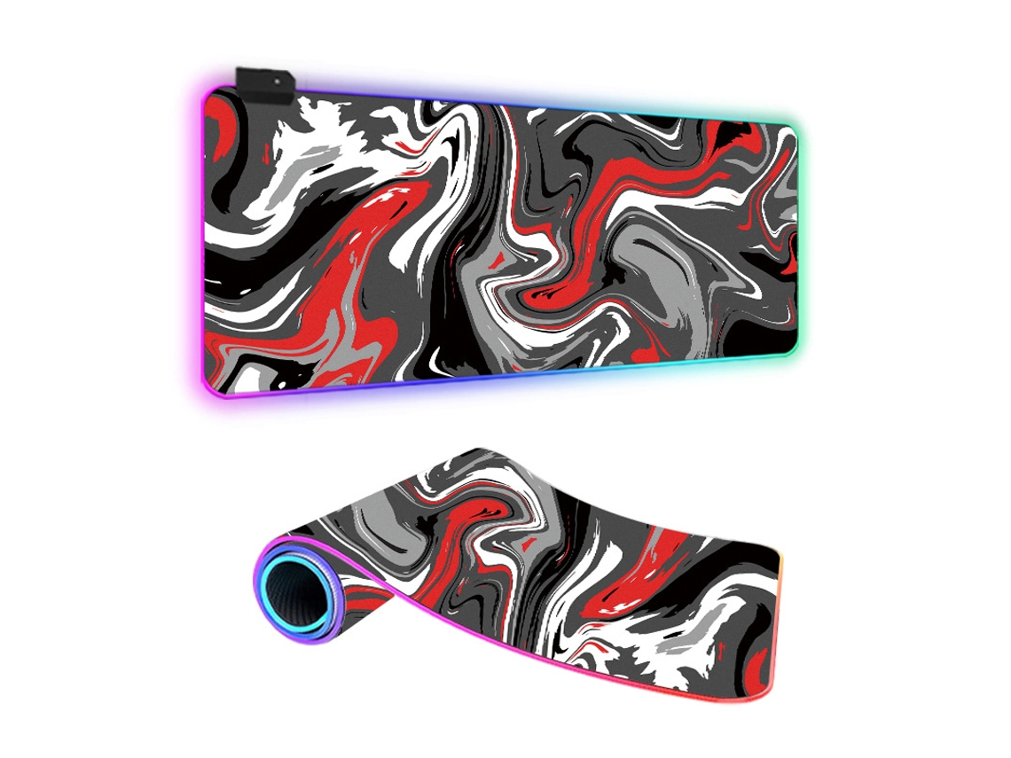 Mousepad Gamer Com Iluminação Led Rgb 80x30cm Brilvibera