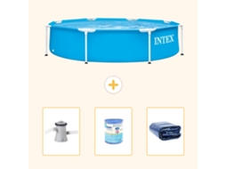 Intex Piscina Com Estrutura Redonda - 244x51 Cm - 4-peças S21324