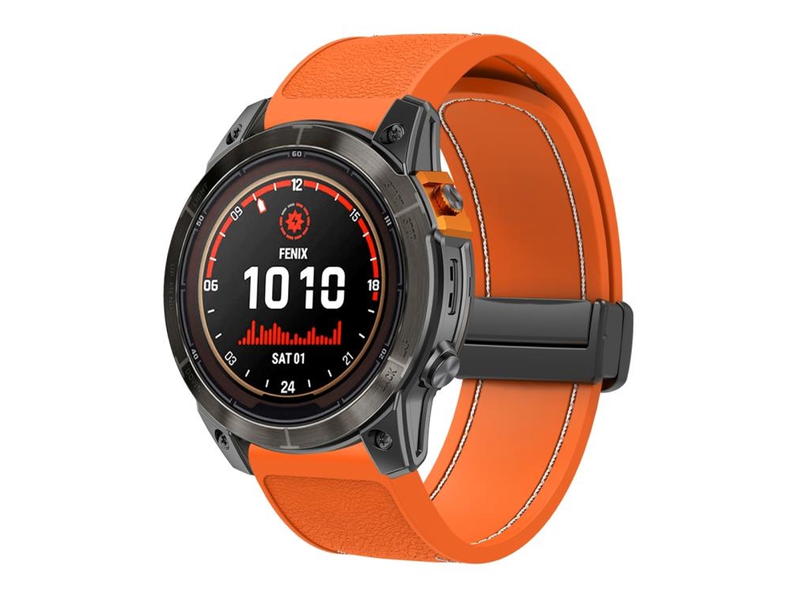 Bracelete para Garmin Forerunner 970 silicone bicolor, fivela de aço verde limão XIAOMOYU