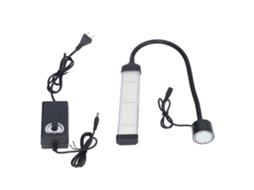 Rebe-lâmpada De Trabalho Led 21w Regulável Com Mangueira Flexível E Base Magnética Redonda Para Máquinas