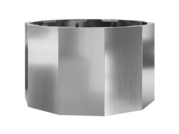Conjunto 1 Vaso De Jardim Vidaxl Prateado Aço (60 X 60 X 35 Cm)