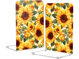 Girassóis Suporte Para Livros Em Acrílico Transparente, Resistente, Para Escritório, Computador, Revistas E Outros
