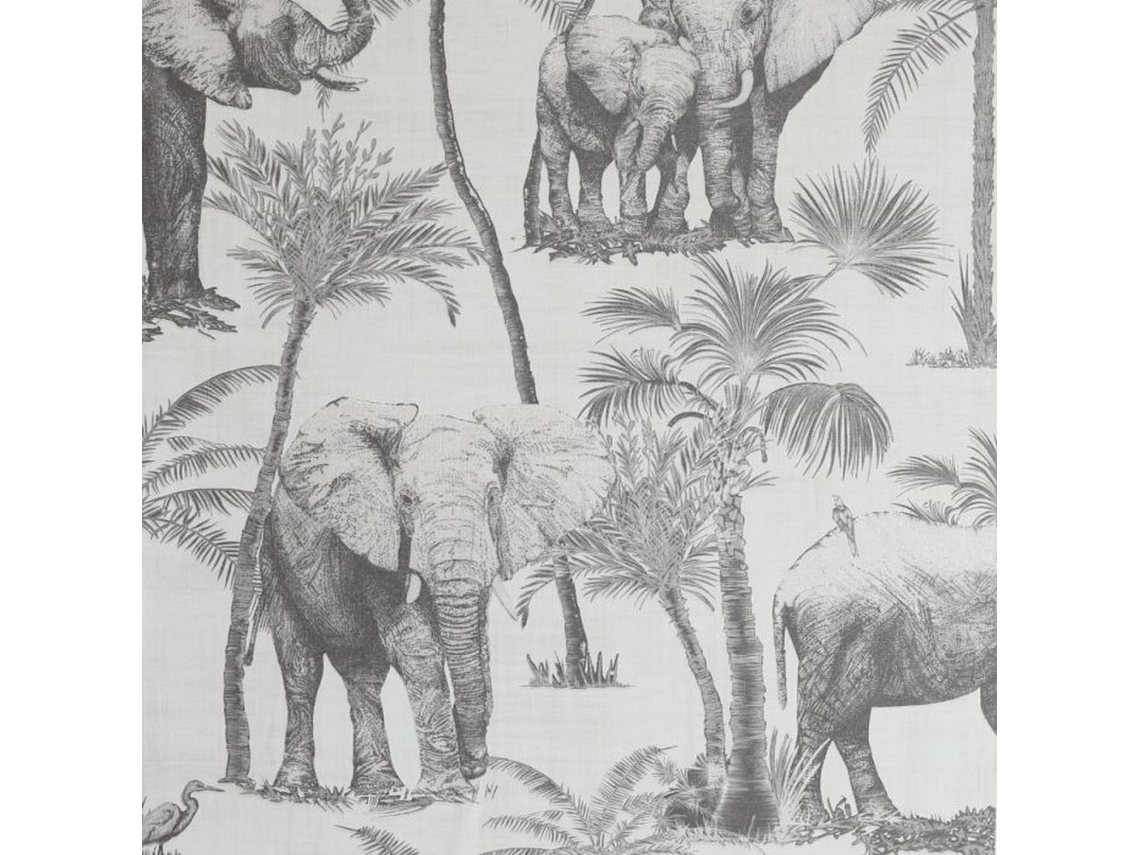 Papel De Parede Arthouse Safari Elefante 32, 8 Pés X 21 Polegadas Cinza Cinza 32, 8 Pés X 21 Polegadas
