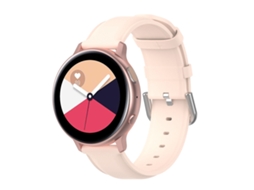 Bracelete Couro para Samsung Galaxy Watch Active 3 / Watch 3 Rosa Claro XIAOMOYU (41mm)
