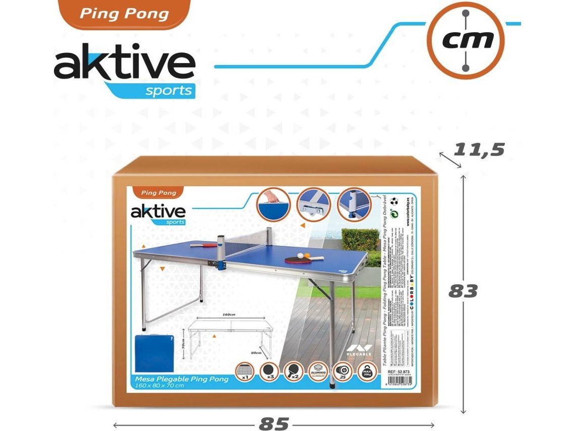 Mesa ping-pong dobrável para campismo da Aktive