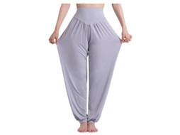 2026 pantalones Harem de Yoga Hippie Boho para Mulher Verão Baggy Joggers Elásticos Tamanho Grande XL Gris