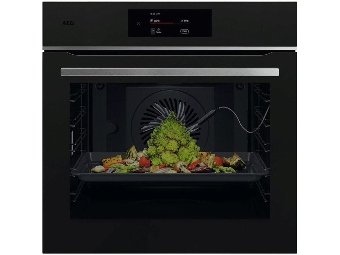 Forno Multifunções AEG TE8PB731AT (Outlet Caixa Aberta - 71 L - AquaClean e Pirólitico - Preto Mate) 