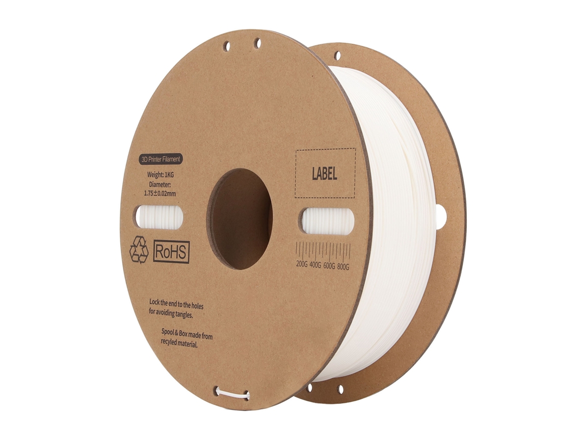 Filamento PLA Branco 1.75mm 1kg Alta Precisão para Impressoras 3d