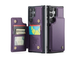 Capa De Couro Dobrável Multifuncional Para Celular.roxo - Samsung S23 Plus