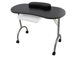 Mesa Manicure Dobrável Com Rodas, Preta