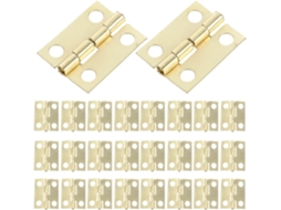 Dobradiças Metálicas Mini 19mm*15mm, Dobradiça Combinada Com 200 Parafusos, 50 Peças
