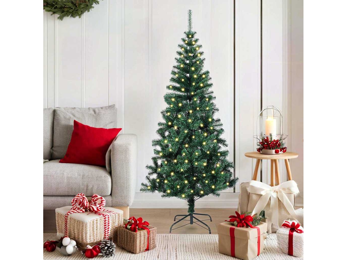Vidaxl Árvore De Natal Artificial Pré-iluminada Verde 150 Cm