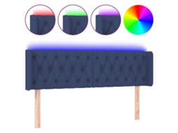 Led Headboard, Led Headboards Vidaxl Azul Tecido (163 X 16 X 78/88 Cm)
