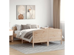 Vidaxl Cama Sem Colchão 140x200 Cm Madeira De Pinho Maciça