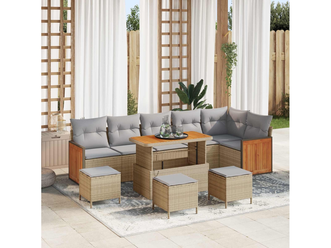 Vidaxl Conjunto De Sofá De Jardim 10 Unid. 10-número De Lugares