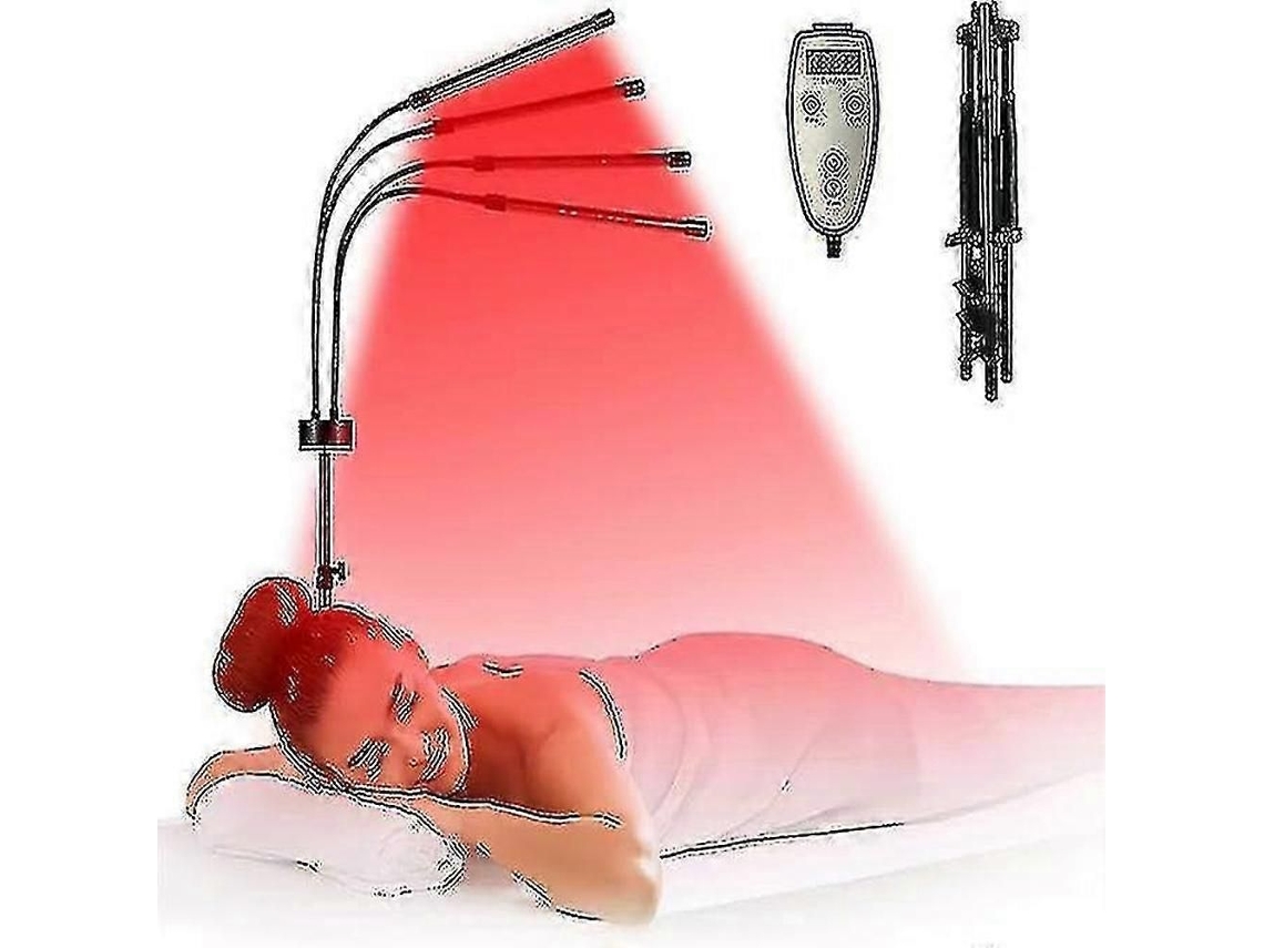 Suporte Ajustável Mxbc com Dispositivo de Terapia Luz Vermelha e Infravermelha 660 Nm, Temporizador 4 Cabeças Lâmpada. GOKOCO