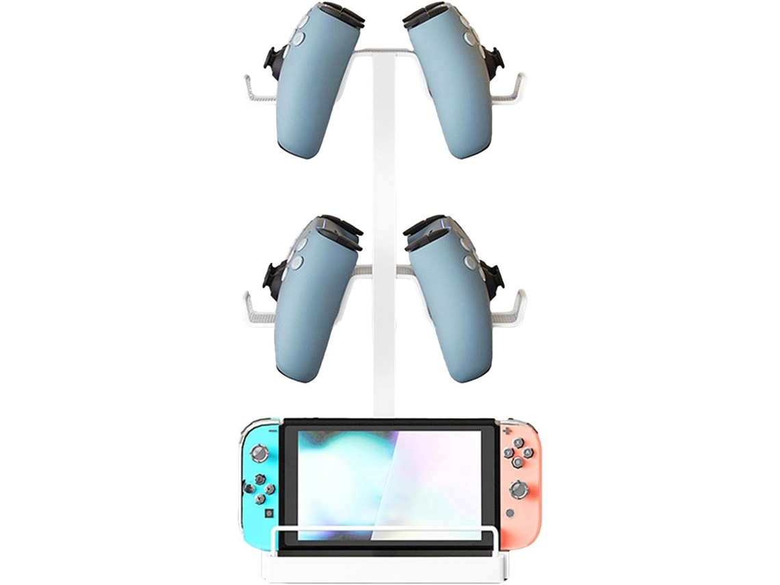 Suporte Para Controle, Organizador De Mesa 2 Níveis Com Suporte Para Console Fones Ouvido E Controles Ideal Sala Estar
