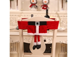 Pack de 3 Capas de Cadeira Natal com Banda de Santa Claus LAXISCREED