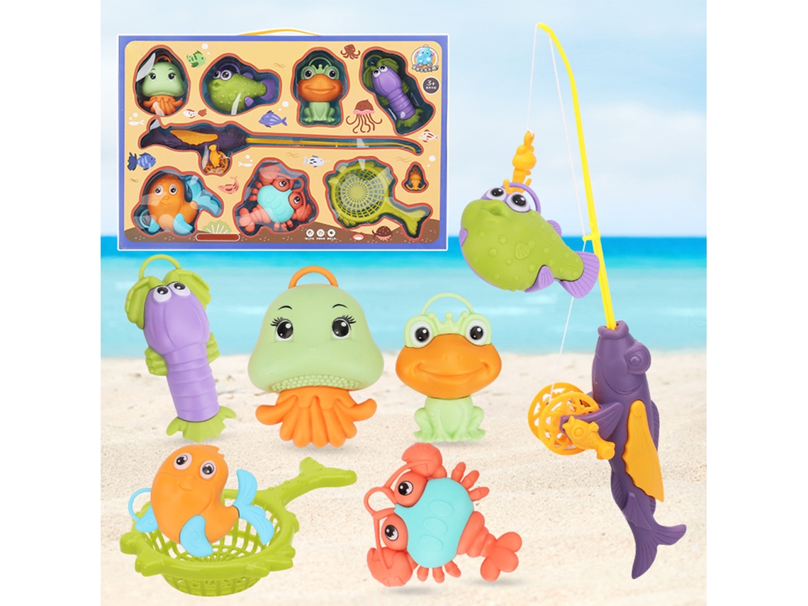 Primerox brinquedo de Pesca Magnético para Crianças com Luz e Vibração Conjunto de Jogo de Banho