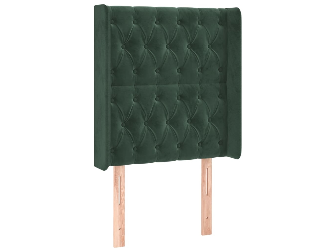 Headboard, Headboards Vidaxl Verde Veludo (83 X 16 X 118/128 Cm)