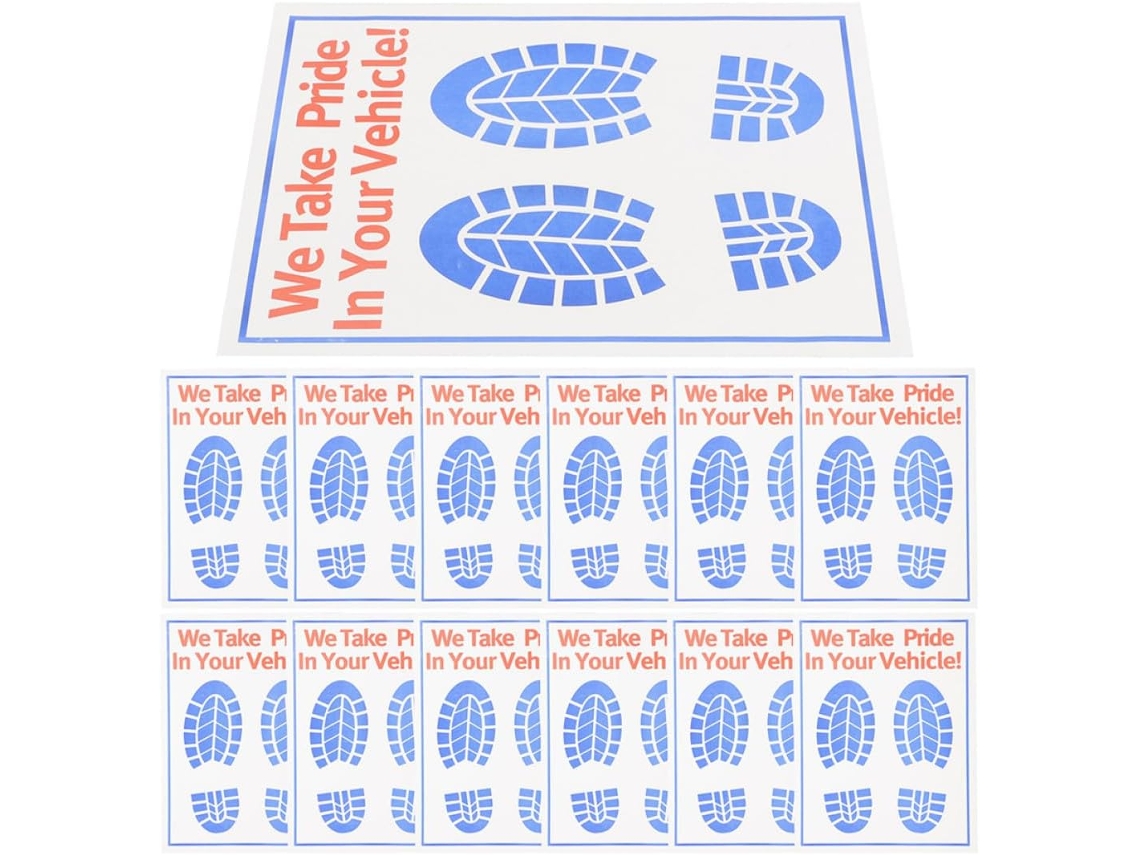 Conjunto De 25 Tapetes Descartáveis De Papel Para Interior De Carro, Em Papel Kraft Impermeável.
