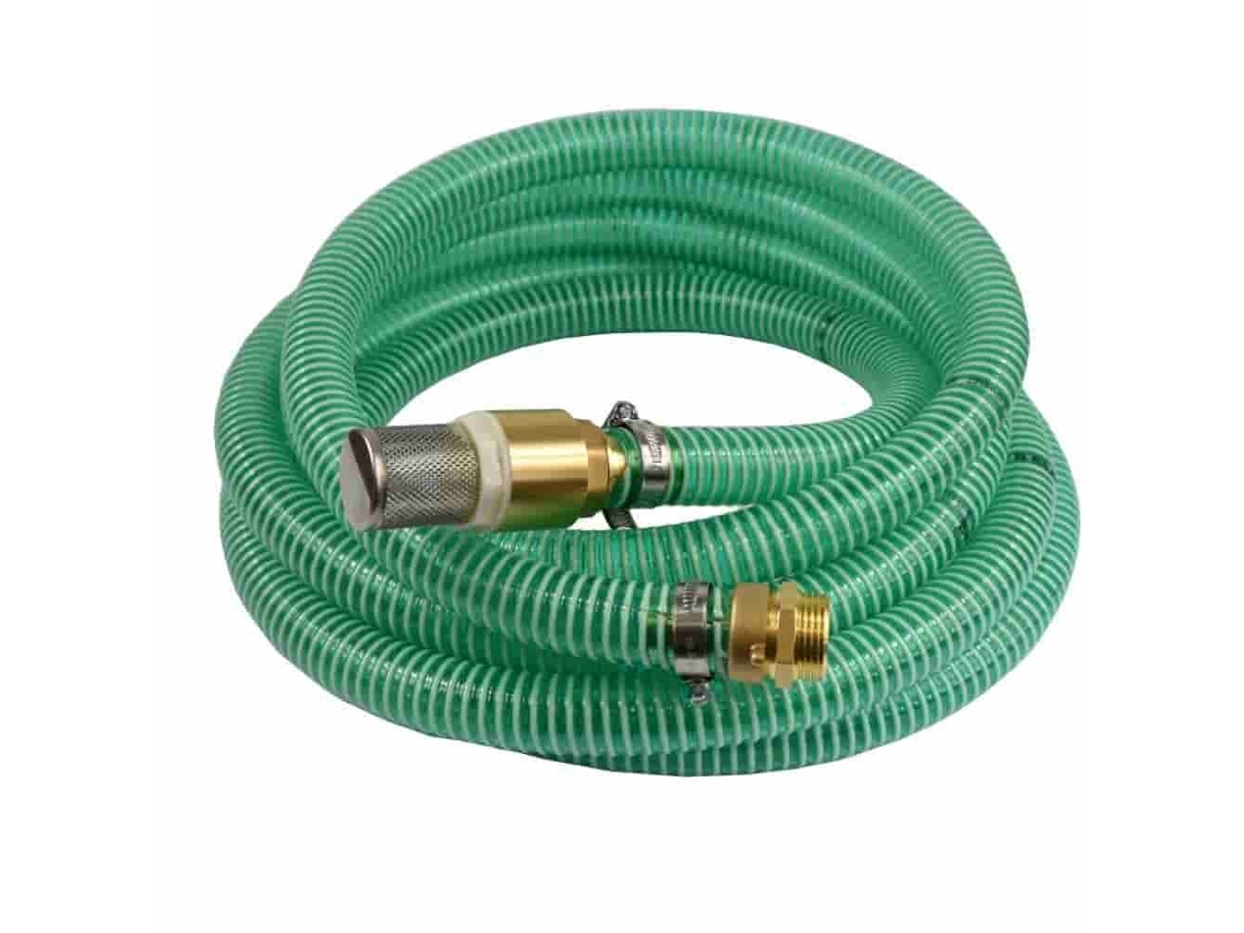 Mangueira De Sucção E Pressão 1 Com Filtro, Válvula De Retenção E Niple Duplo 20m Em Pvc Reforçado Klasebo (25mm)