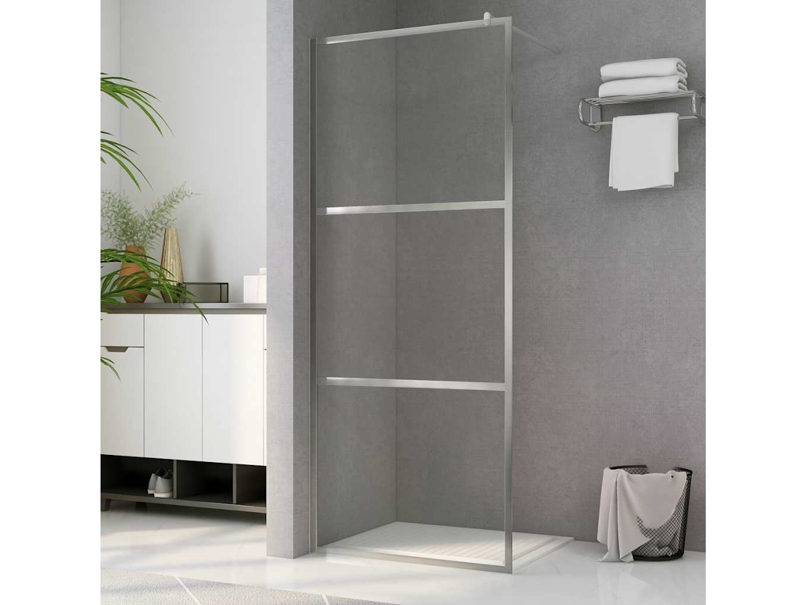 Vidaxl Divisória De Chuveiro 90x195 Cm Vidro Transparente Esg