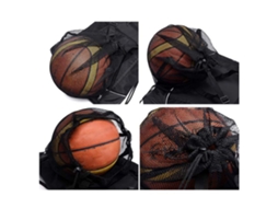 Mochila com cordão impermeável para basquete e esportes, com bolsa de malha para bolas de ginástica S/MARCA
