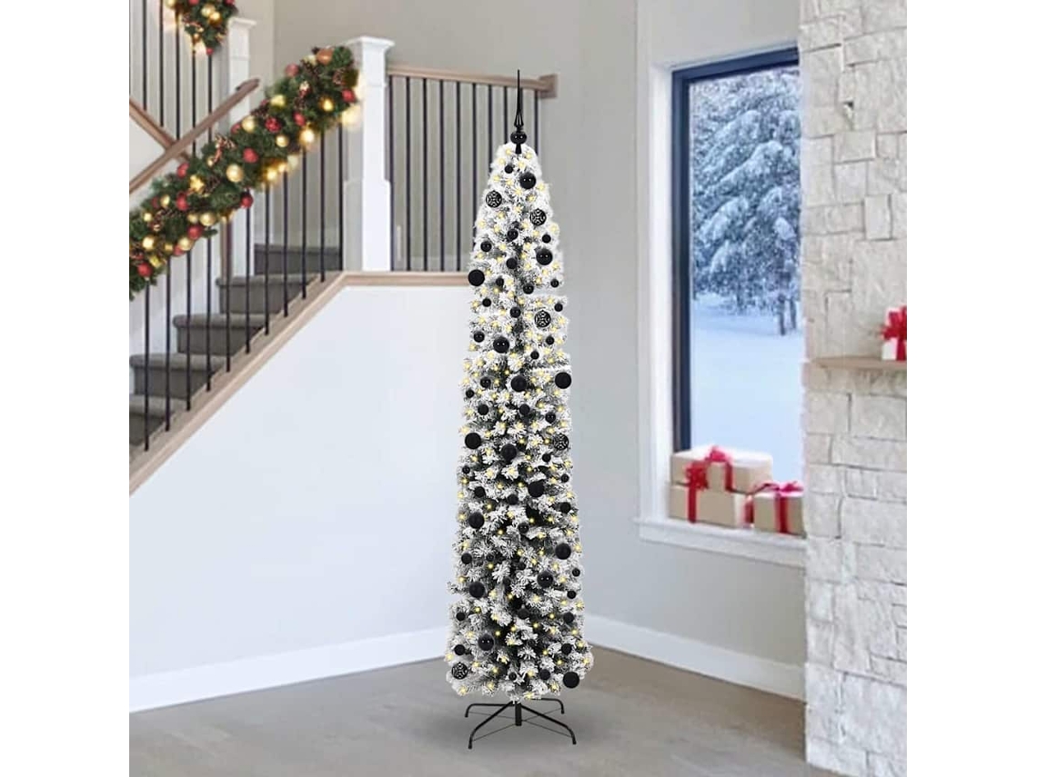 Vidaxl Árvore De Natal Artificial Verde 240 Cm Pvc E Aço E Plástico