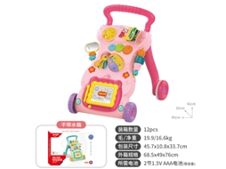 Andador de Brinquedo para Bebês de 6 a 18 Meses: Carrinho Anti tombamento, Musicalprancheta de Desenho Clássica/rosa CHENNNLS