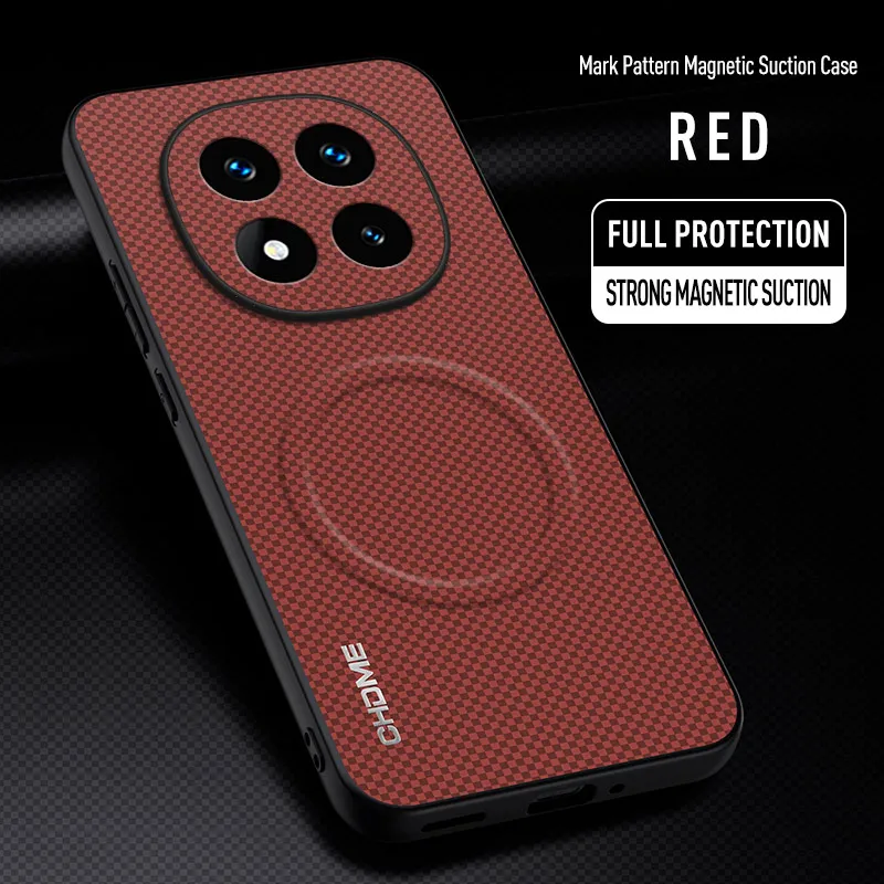 Capa Fosca Para Celular (vermelha, Xiaomi 15t Pro), Capa Protetora Magnética Magsafe Anti-impressão Digital.