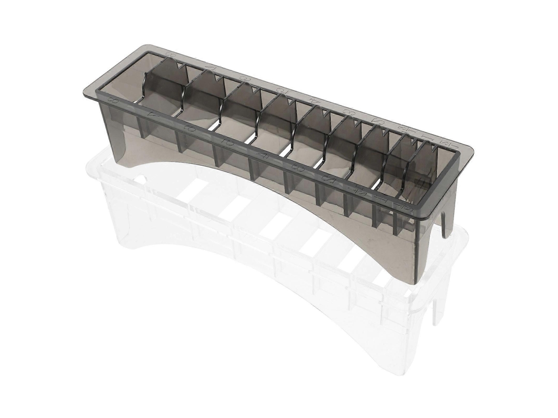Transparent Plastic Clipper Organizer Box For Barber Guard Storage 10pcs