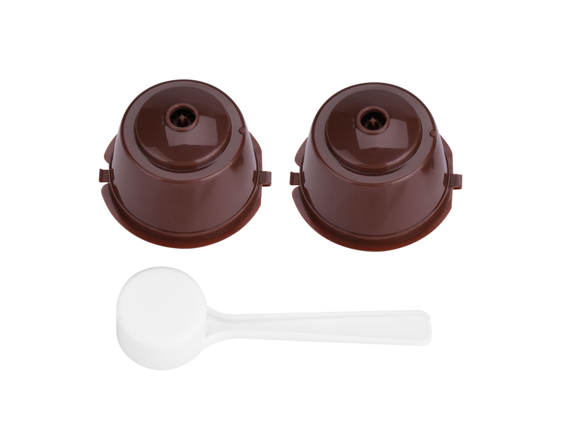 2pcs Filtro de Cápsula de Café Reutilizável em Aço Inoxidável S/MARCA (marrom)