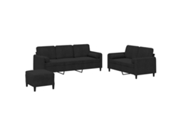 Sofa Set, Sofa Sets Vidaxl Preto Veludo (n/a)