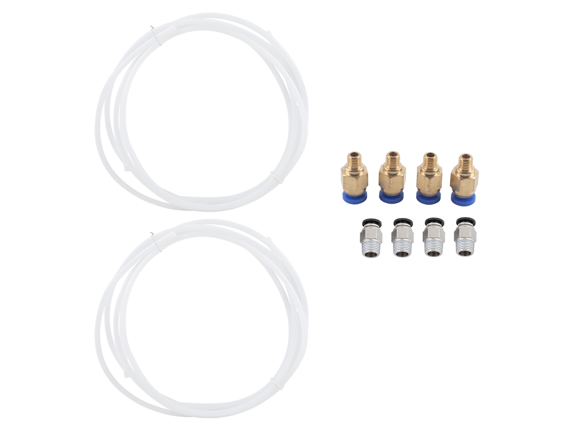 Tubo 2*ptfe Ptee + 4*conector Rápido Pc4-m6 + 4*conector Retangular Pc4-m10, Acessórios Para Impressora 3d 1.75mm Pla Abs